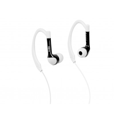 SBS TESPORTINEARK auricular y casco Auriculares gancho de oreja Negro, Blanco
