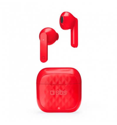 Auricular Inalámbrico SBS TEEARAIRFREETWSBTR Rojo