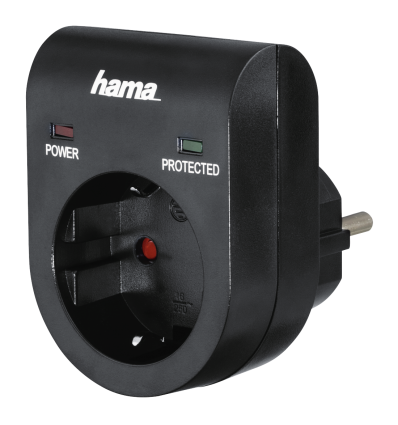 Protector Sobretension HAMA 108878 Negro