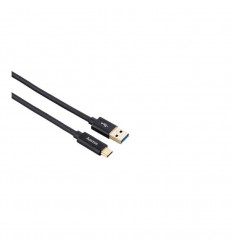 Cable HAMA USB-C A USB 3.1 1M 00135715 Negro