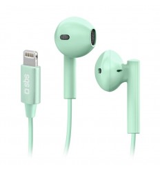Auriculares Cable SBS TEEARLIGHTAPG Verde Conector Lightning