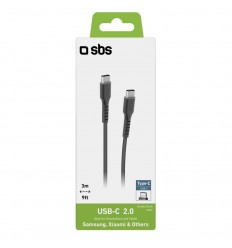 Cable USB TIPO C 2 tomas SBS TECABLETCC3M 3m