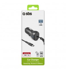 Carg. Coche SBS Tipo C USB TECRTC3AUL 3000MAH CARG. RAP