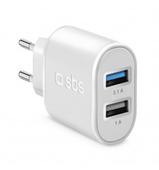 Cargador Viaje SBS TETR2USB21AWFAST 2 PUERTOS 2100MAH