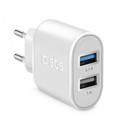 Cargador Viaje SBS TETR2USB21AWFAST 2 PUERTOS 2100MAH