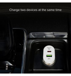 Carg. Coche SBS USB 2.1 Y TIPO C TECRPD20W