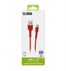 Cable USB SBS 2.0 TIPO C TECABLEMICROC15R 1.5M