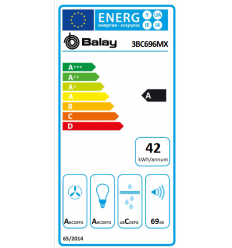 Campana decorativa de pared piramidal Balay 3BC696MX