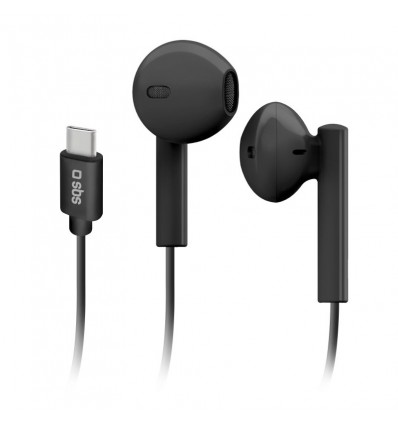 Auriculares SBS TEEARTYCAPK USB-C Negro