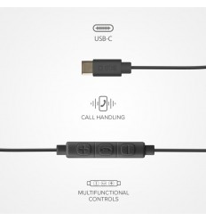 Auriculares SBS TEEARTYCAPK USB-C Negro