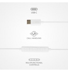 Auriculares USB-C SBS TEEARTYCAPW Blanco