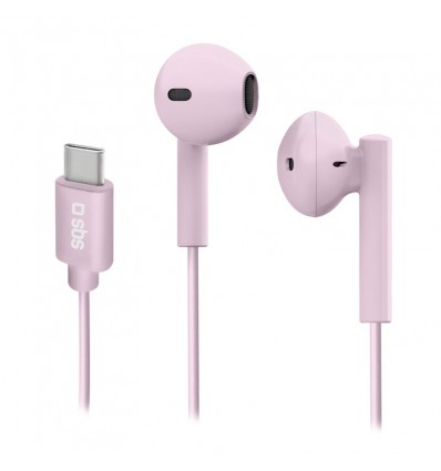 Auriculares USB-C SBS TEEARTYCMIX65P Rosa