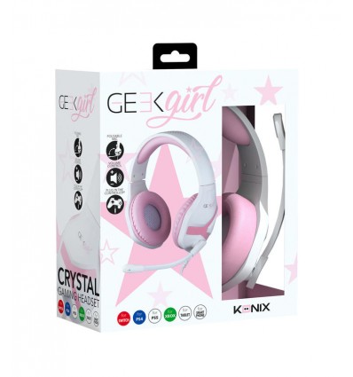 Auricular Gaming Geek Girl Crystal PS5-PS4-Switch