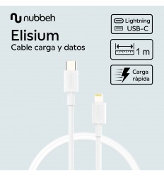 Cable Nubbeh 1M 2A TipoC Lig NBTCABLCLW1 Blanco