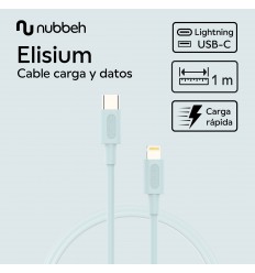 CABLE NUBBEH 1M 2A TIPOC LIG NBTCABLCLT1 TURQUESA