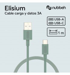 CABLE NUBBEH 1M 3A NBTCABLACG1 VERDE