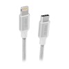 SBS TECABLELIGTC1BW cable de conector Lightning 1 m Plata