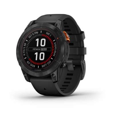 Garmin fenix 7 Pro Solar Edition 3,3 cm (1.3") MIP 47 mm Digital 260 x 260 Pixeles Pantalla táctil Negro, Gris Wifi GPS (satélite)