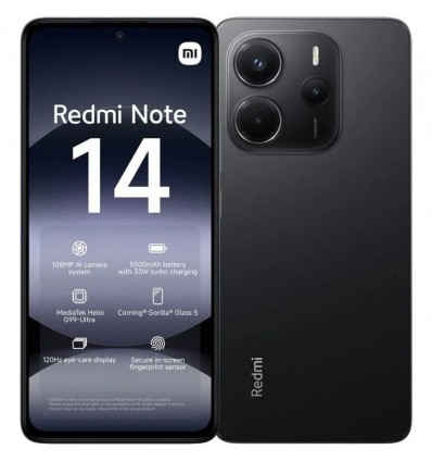 Smartphone Xiaomi Redmi Note 14 8GB/ 256GB/ 6.67"/ Negro