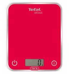 Tefal Optiss Rojo Rectángulo Báscula electrónica de cocina