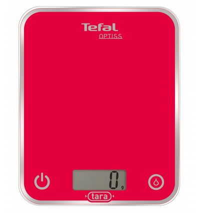 Tefal Optiss Rojo Rectángulo Báscula electrónica de cocina