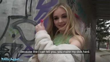 Đại lý Công khai: Cô nàng Tóc vàng Anh Quốc trong POV Hút chim và Đụ ngoài trời