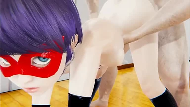 Hentai Ladybug: Gã đàn ông béo ú đè bẹp Ladybug - Phim hoạt hình Nhật Bản châu Á khiêu dâm