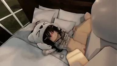 Cô ấy bị đè mạnh trên giường