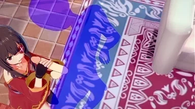 Megumin thủ dâm dẫn đến xuất tinh đầy mặt - Phim 18+ Nhật Bản châu Á từ manga anime